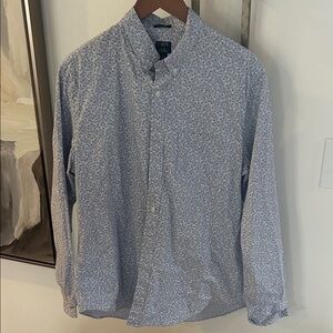 J. Crew Light Blue Floral Button Down Shirt
